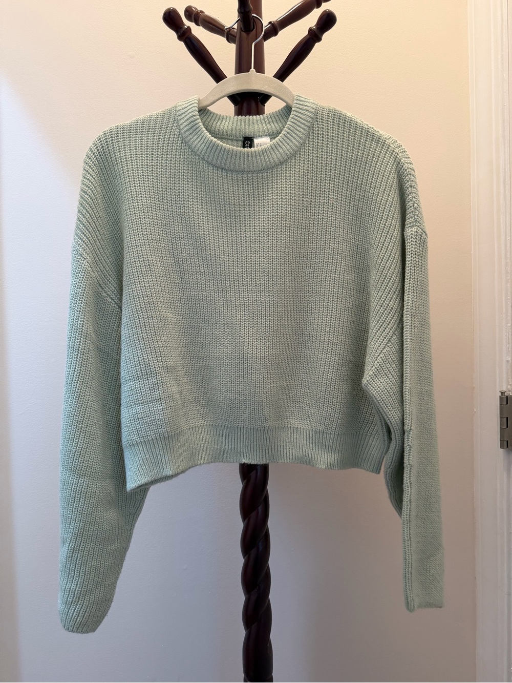 H&M Cropped Mint Green Women's Sweater